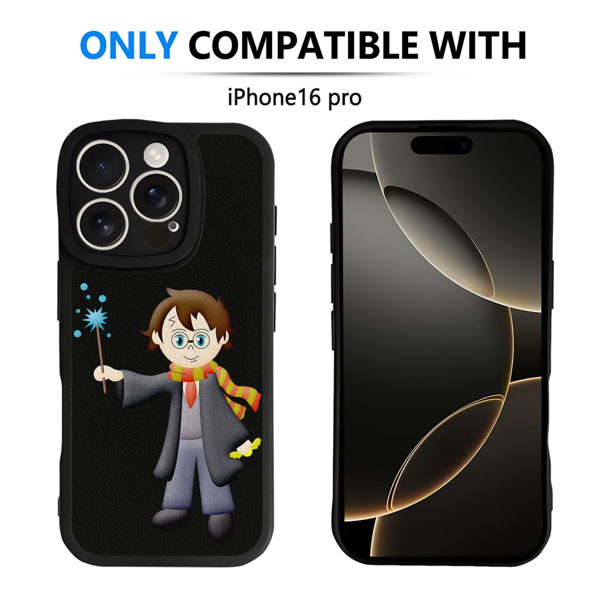 （画像用） Harry Potter ハリー・ポッターシリーズ 【iPhone 16シリーズ対応】シリコンスマホケース（レザー調） 材質：シリコン
